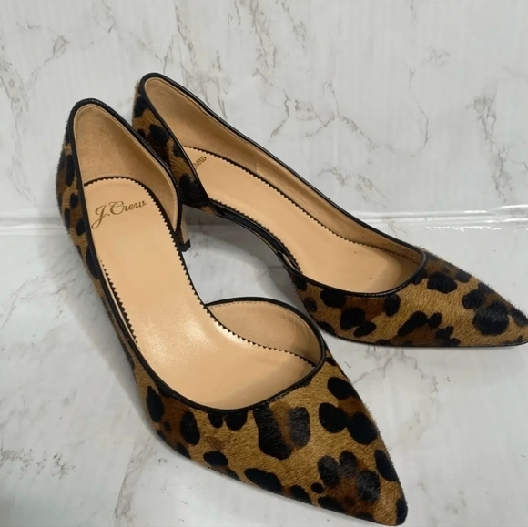 J. Crew Shoes - Real Calf Hair & Leather D’Orsaya Kitten Heel in Leopard Print